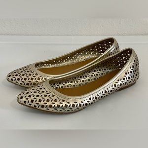 Carlos by Carlos Santana Metallic Gold Cutout Slip-ons